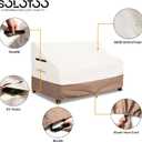 Outdoor Couch Cover Waterproof Heavy Duty Patio Furniture Covers, 76W x 32.5D x 33H Inches 3 Seater Outdoor Sofa Cover (Beige)