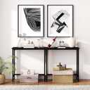 HollyHOME Narrow Console Table, 29.5" Slim Entryway Table, Sofa Stand, Hallway Shelf for Hallway, Bedroom, Living Room, Foyer, Black