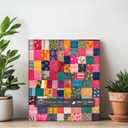 Sewing Patch 1000 Piece Puzzle for Adults, PICKFORU Vintage Quilt Patchwork Flower Art Puzzles, Impossible Difficult Colorful Theme as Wall Decor
