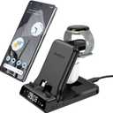 3 in 1 USB C Charging Station for Google Pixel Watch 1 (Not for Watch 3/2), 701G, 25W Super Fast Wired Charger Stand for Pixel 9 Pro/9 Pro XL/9/8/7/6/5/4/3/2, Pixel Buds Pro/2/A-Series