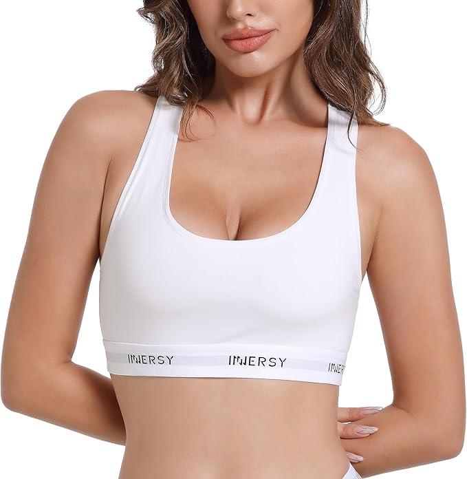 INNERSY Women's Comfy Wireless Everyday Bra Pullover Unlined Full Coverage Bralette L