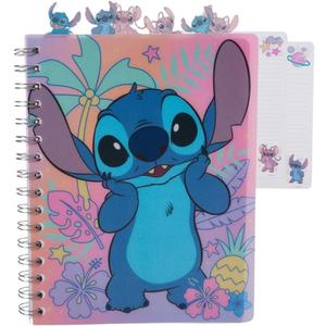 Disney Lilo and Stitch Tab Journal Notebook, Spiral Bound, 96 Lined Pages, 8 x 7 inches, Purple