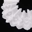 Eyelet Lace Trim 3 Yards Vintage Style Embroidery Cotton Lace Trim- 6 Color Options for Sewing Dresses,Costumes, Handkerchiefs, Home Decor (White)