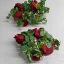 Flower Garland, Artificial Rose Vine Flowers Plants, Hanging Fake Roses Vine for Room Anniversary Wedding Birthday Christmas Wall Arch Decor 2 Pack