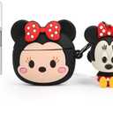 Case for AirPods 4th Generation Wireless Earbuds (2024) with Doll and Carabiner, Silicone Charging Protective Cover with Cartoon Skin Design for AirPods 4 (MIN)