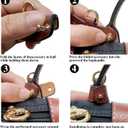 Jiesinlov Leather Bag Shoulder Strap Replacement Crossbody Adjustable Conversion Kit Fit for Mini Pouch, Brown