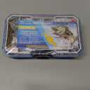 PLUSINNO Fishing Tackle Box with Tackle Included, 373PCS Fishing Lures Kit with Removable Tray, Fishing Gear with Pliers, Weights, Hooks, Accessories, Fishing Tackle Lure Kit Gifts for Men Bass Trout