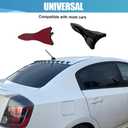 RGOAANC 10PCS Universal Car Carbon Fiber Black Shark Fin Diffuser Set, ABS Material, Upper Position, Reduces Wind Resistance and Noise