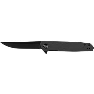 704 Gear Sliver EDC Pocket Knife | Ultra-Slim D2 Gentleman's Straight Back Blade | Black