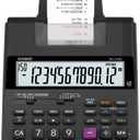 Casio HR-170RC Plus  Mini Desktop Printing Calculator | Check & Correct, Cost/Sell/Margin, Dual-Color Print | Ideal for Taxes, Bookkeeping & Accounting Tasks