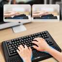 2-in-1 Ergonomic Keyboard Stand with Wrist Rest, Comfy Keyboard Riser Holder with Massage Design, Black
