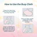 Blessique Baby Burp Cloths 5 Pieces 100% Cotton Muslin Soft Absorbent Burping Cloth for Baby Boy Babygirl, Baby Towels, Baby Girl Newborn Essentials, Paos para Eructos De Beb