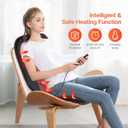 CILI Massage Chair Pad,Back Massager with Heat,Massage Seat Cushion with 10 Vibration Motors,30-60-90 Minutes Heating Options,Chair Massager for Office Chair, Home Office Use,Mothers Day Gifts