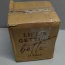 LE TAUCI Utensil Holder for Kitchen Counter, 7.3"+5.4" Fluted Ceramic Utensil Crock Organizer for Countertop, Heavy Large Holder for Spatulas, Spoons, Set of 2, White, Kitchen Counter Decor