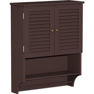 ChooChoo Bathroom Wall Cabinet with Towel Bar and Ample Storage, 8.9"D x 23.6"W x 29.3"H