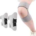 Ergonomic Knee Stabilizer Pad Power Knee Brace Joint Support, Adjustable Knee Stabilizer Pads, Protective Gear Booster with Powerful Springs for Men/Women weak Legs, Arthritis, Meniscus Tear Pain (gray)