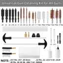Universal Gun Cleaning Kit for Pistol, Shotgun, Rifle, Handgun, Airgun, Revolver, Cleaning Kit with Brushes, Jags, Slotted Tips, Portable Case