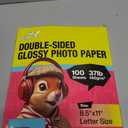 Uinkit Photo Paper Glossy Double Sided 8.5x11 Inkjet 37lb 140gsm Dye ink Thin Photo Picture Flyer Calendar Magazine CD Cover letter (100, 8.5 x 11 x Glossy)