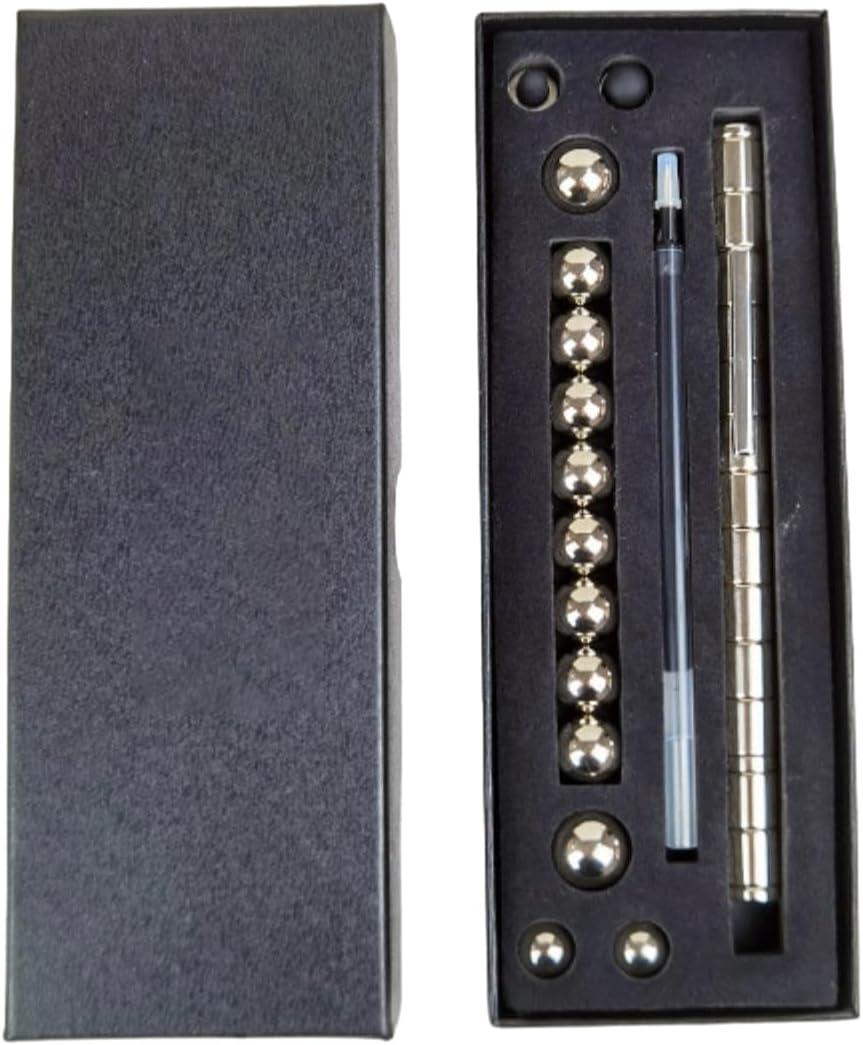 0.5mm Student Puzzle Magnetic Neutral Pen Creative Toy Magnetic Neutral Pen-Silver Box Set