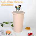 3 x Butterfly Straw Topper for Stanley Cup, Silicone Glitter Straw Cover, Cute Straw Cover Cap Tumbler Cup Accessories