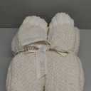 Snuggle Sac Buttery Ivory Throw Blanket for Couch, Reversible Super Soft Knitted Blankets, Warm Cozy Knit Fuzzy Plush Lightweight Throws Dupes for Sofa, Bed, Picnic, Ivory, 50 x 60 inches