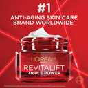 L'Oreal Paris Revitalift Triple Power Anti-Aging Face Moisturizer, Pro Retinol, Hyaluronic Acid & Vitamin C to Reduce Wrinkles, Firm & Brighten Skin, 1.7 Oz