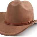 Cowboy Hat for Women and Men Wide Brim Western Cowgirl Hat, count of 4