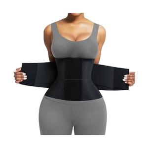 FeelinGirl Women Corset Workout Waist Trainer Belt Tummy Control Waist Cincher Sport Waist Trimmer Black XL