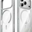 LOOXER CrystalEdge Clear Case for iPhone 17/17 Air/17 Pro/17 Pro Max | Ultra-Clear Anti-Yellowing MagSafe Cover with Shockproof Protection + Premium Screen Protector (Grey, 17 Pro)