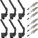 ECCPP 6 ignition coils with 6 iridium Spark Plugs,UF741,for Mercedes-Benz W212 Series E300 2015-2016,W212/S212 Series E350 2014-2016,W212 Series E400 2014,3.5LA2769063700,0040103070,UF-733