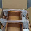 Acacia Wood Pantry Storage Bins - Stackable Open Front Kitchen Baskets with Airflow Vent for Potato, Onion, Fruit, Vegetable, and Bread Storage, Wood Organizer for Pantry and Countertop