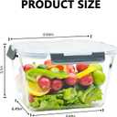 2 Pack Large Glass Food Storage Containers with Lids 85oz/10.5cup Big Airtight Storage Containers for Rotisserie Chicken Meal Prep Leftovers, BPA Free & Leak Proof, Microwave, Oven Safe (gray), 3.6 inches x 2.2 inches