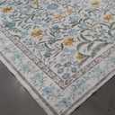 Lahome Light Blue Bedroom Rug 8x10 Under Bed, Boho Washable Rugs for Living Room Nursery, Soft Wool Vintage Low Pile Carpet for Dining Room Girls