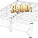 18 Inch Full Size Metal Platform Bed Frame with Round Corners Leg
Storage Space Under High Bed Frame, Heavy Duty Steel Slats Support, Noise Free, Easy Assembly, No Box Spring Needed, White