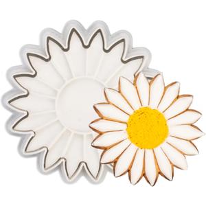 Daisy Cookie Cutter Flower with Plunger Stamps Cake Decoration for DIY Biscuit Cutter Baking Holiday PLA Accessories Party 3.5" Kitchen Supplies