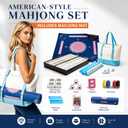American Mahjong Set, 166 Deep Engraved Melamine Tiles With Premium Mat