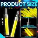 Soulchen 50 Pack Yellow Glow Sticks 4" Bright Emergency Glow Sticks Bulk