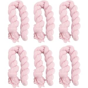 Ruffled Light Thin Polyester Fabric Table Runner for Wedding Party Decorations 300x90cm (6 Pack) (Light Red)