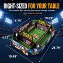 Large 3D Soccer Food Serving Tray, Corner Sauce Holders, 4 Divided Sections & Roomy Center Section Snack Organizer Tray, Food Stadium for 2026 Soccer Watch Parties & Game Day, Tailgate