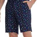 M MAELREG Golf Shorts Men Print Quick Dry 9" Stretch Lightweight Water-Resistant Flex Flat Front Fashion Mens Shorts Casual (Colorful Skull)