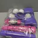 QDRAGON 2 in 1 T Ball Sets for Kids 3-5 5-8, Tee Ball Set with Automatic Pitching Machine/Adjustable Batting Bat & Stand/6 Balls, Baseball Toys Outdoor Sport for Toddlers Girls, Pink