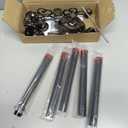 Eywamage Black Bleeding Flameless Taper Candles with Remote, Halloween LED Candlesticks Battery Operated Set of 6