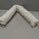 MAGZO Door Draft Stopper 32 Inch-Beige, Sound Proof Door Snake Draft Insulation Stopper with Hook Loops Weighted Blocker (32in x 4in)