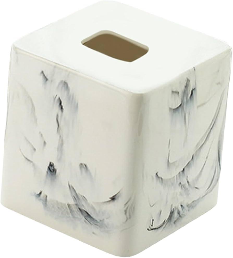 Square Tissue Box Cover Table Napkin Holder for Drawing Room Household Hotel White|Home Decor