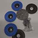 SI FANG 16Pcs 3 inch Cut-Off Wheel Grinding Wheel Flap Discs Kit with 3/8" Arbor 1/4" Stem Mounting Mandrel Die Grinder Accessories Drill Attachment, Metal Stainless Steel Wood Cutting and Grinding