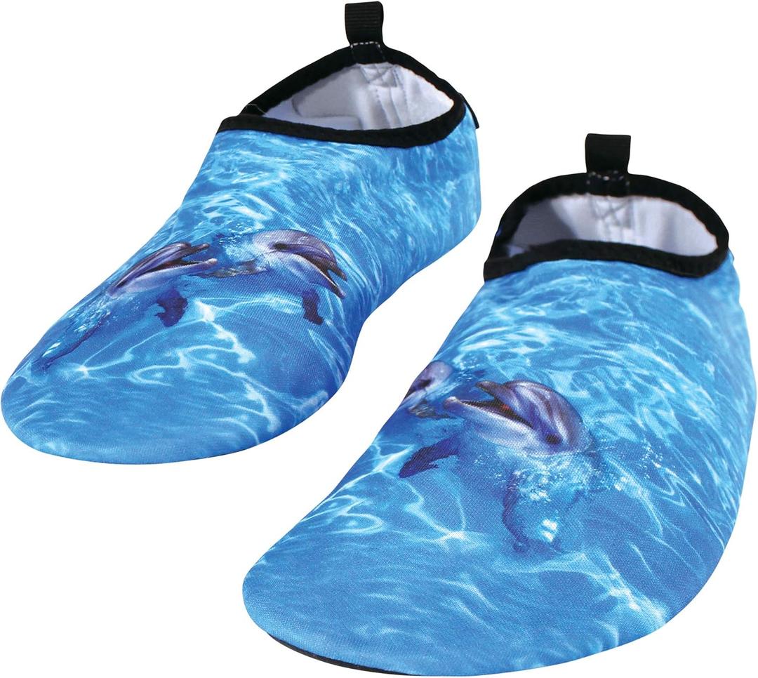 Hudson Baby Unisex-Child Water Shoes for Sports, Yoga, Beach and Outdoors (2 Little Kid, Kids and Adult Dolphins)