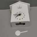 KEYPOWER Cuckoo Clock with Cuckoo Bird Voices, Pendulum, Timed Alarm, Bird House Wall Art for Living Room, Kitchen, Office (White)