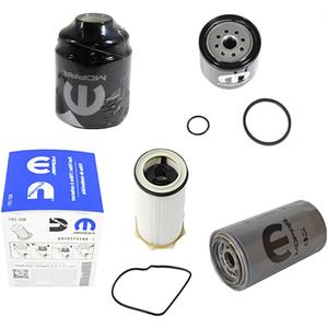 Mopar Genuine OEM Filters Bundle, Dodge Ram 6.7L Cummins Diesel Filter set; Fuel/Water Separator Filter Kit, Fuel Filter & Engine Oil Filter