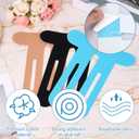 21pcs Precut Kinesiology Tape for Knees, Breathable Cotton Kinetic Knee Support Tape Waterproof Athletic Muscle Elastic Strips Stickers Stability and Muscle Support Patches