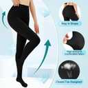 Compression Pantyhose for Women and Men, Closed Toe Medical Compression Stockings, 20-30 mmHg Graduated Compression Pantyhose